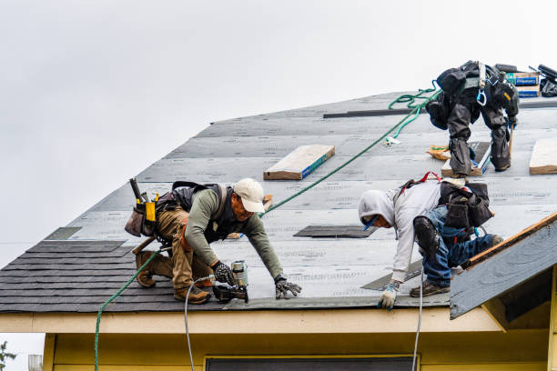 Professional Gutter Installation technician working in Vinton, IA